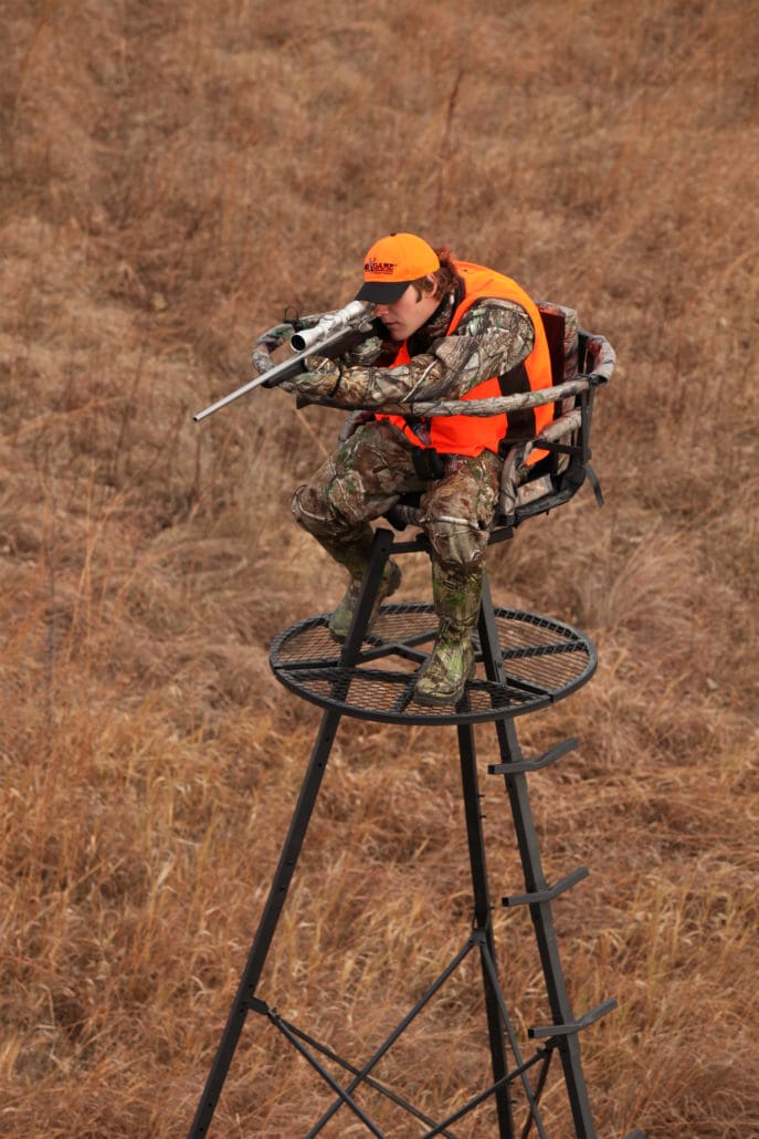 tripod hunting stands shooting gun apex treestands.
