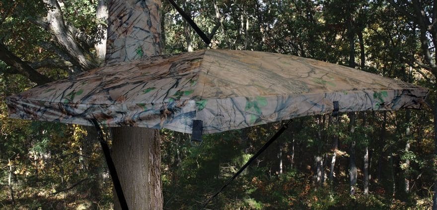 tree stand umbrellas deer hunting foul weather | Big Game Treestands