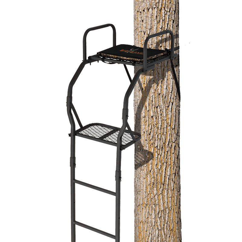 Outdoor Deer Elk Hunting Overlook XL Ladder Stand Flip-up Ergo Mesh Seat NEW 